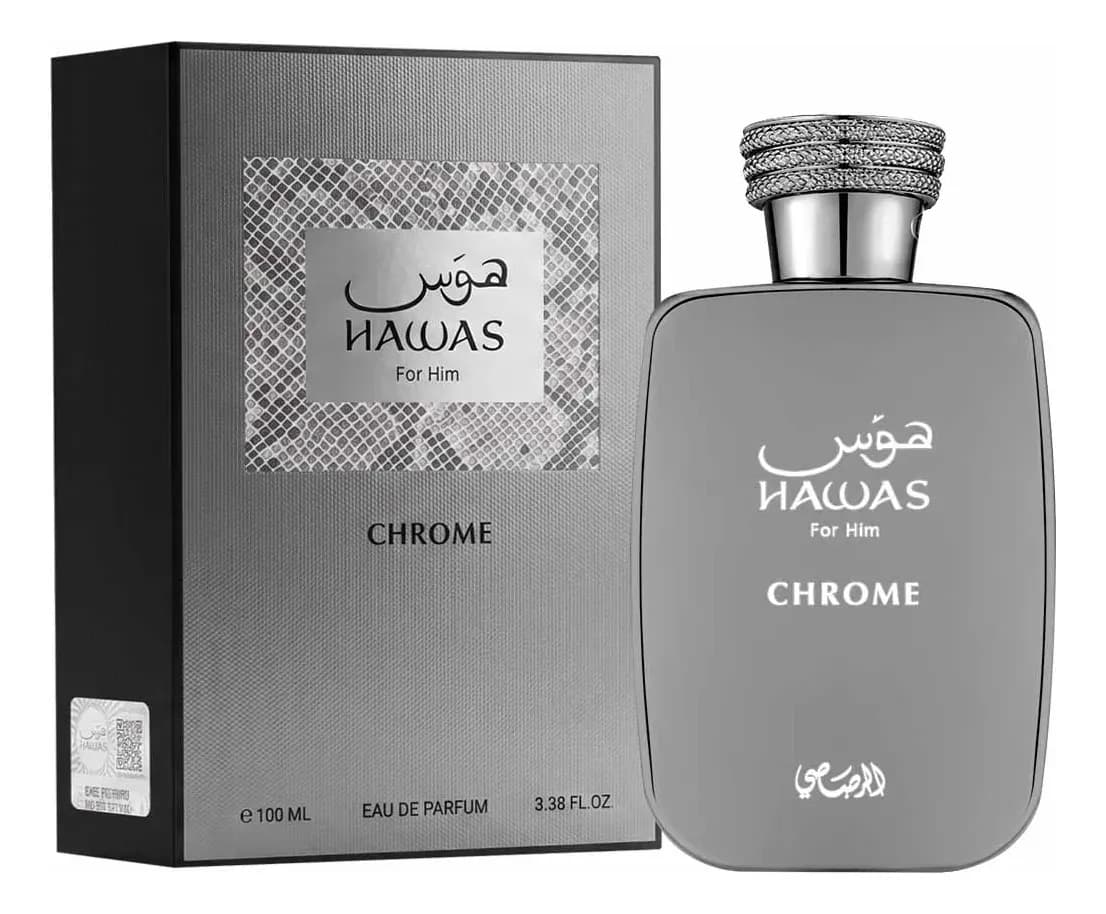 Rasasi Hawas Chrome EDP 100 ml Perfume Unisex Fresco y Sofisticado