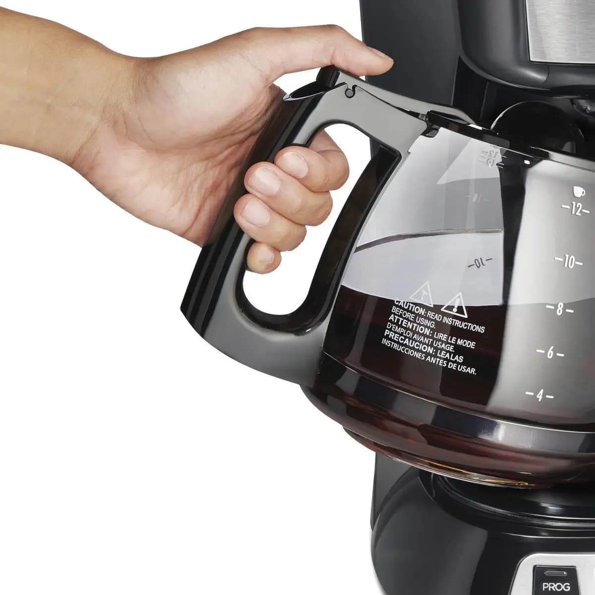 Cafetera Hamilton Beach 49630 Programable 12 Tazas 900W Negra