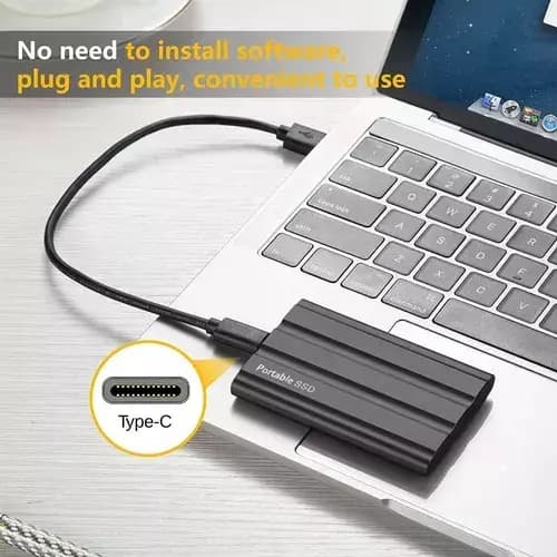 Disco Duro Externo SSD 2TB VRCOW USB 3.1 Tipo-C Resistente
