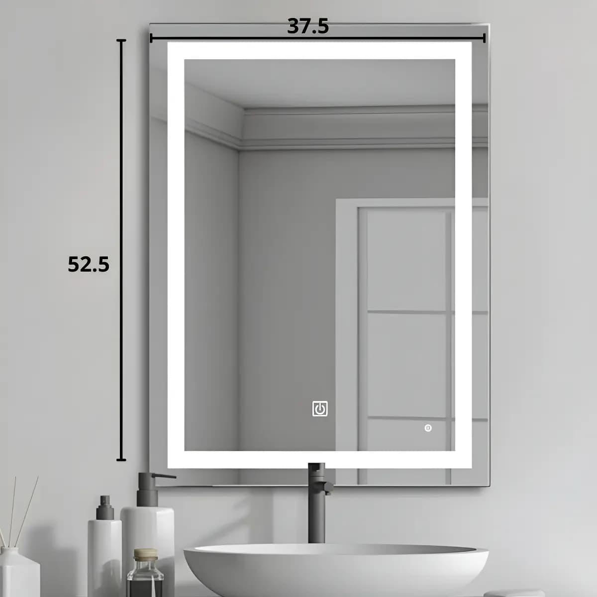 Espejo Luz Led Touch Pared Tocador Baño Vestidor 3 Luces