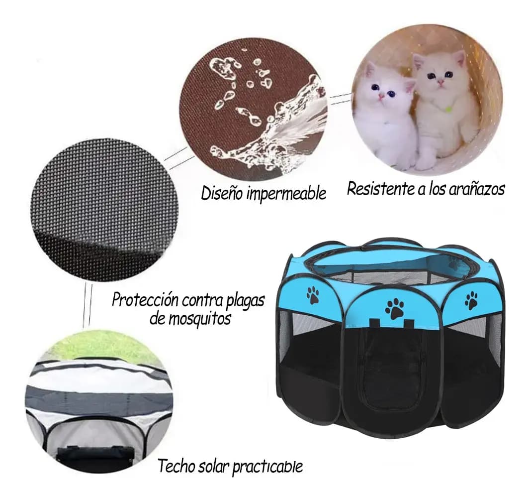 Corral Jaulas Para Perros Gato Conejos Plegable Mascota Casa