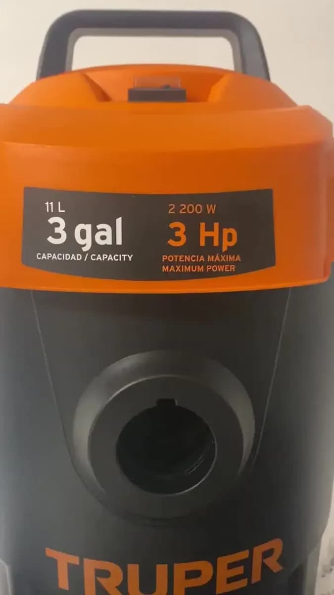 Aspiradora de sólidos y líquidos TRUPER, 3 HP, 3 Galones, ASP-03N