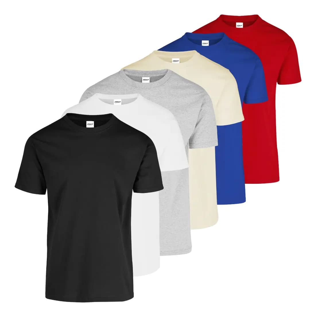 Pack X6 Pzs Playera Caballero Hombre Cuello Redondo Algodon