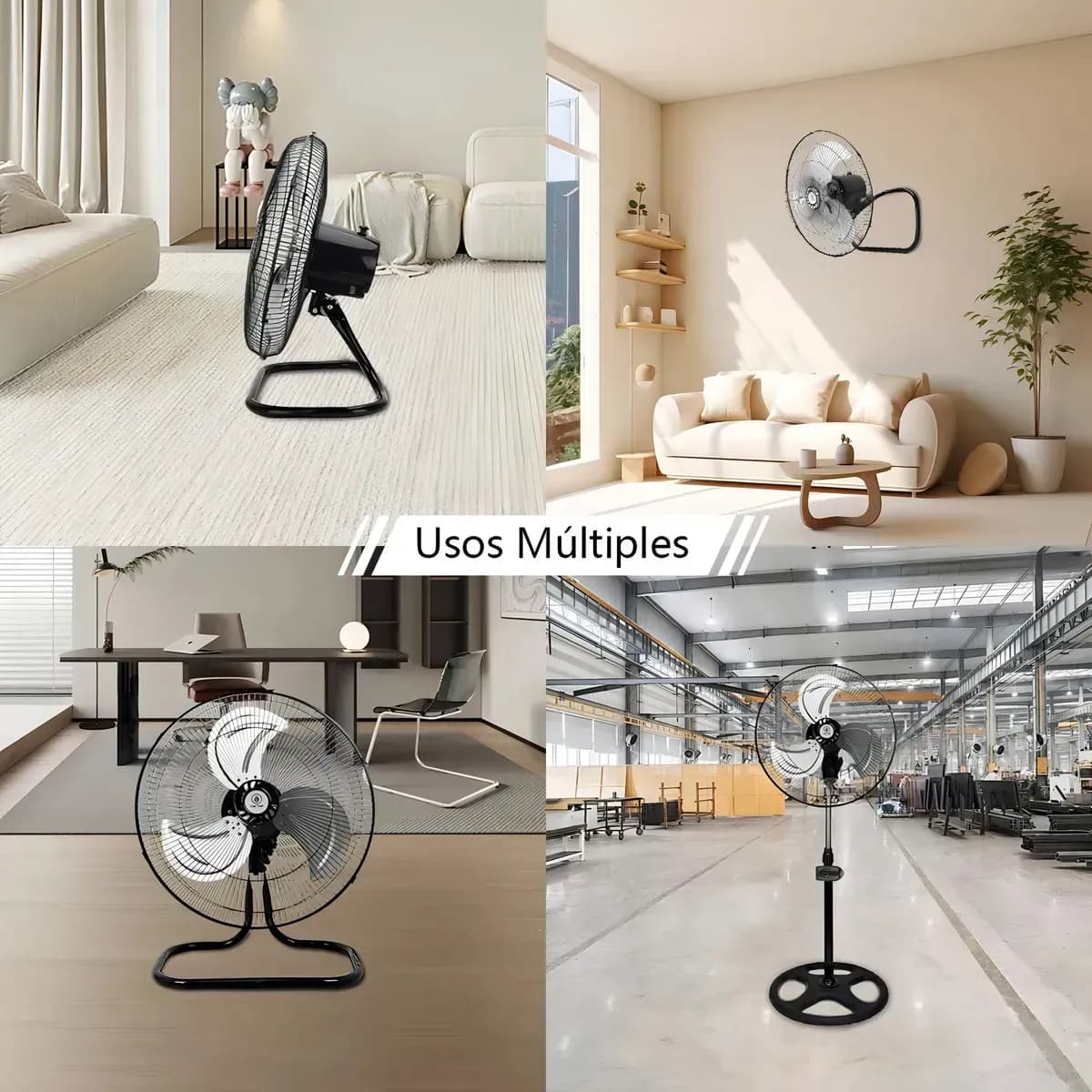 3 Pzs Ventilador 3 En 1  Pedestal 18  Piso Pared Metalico