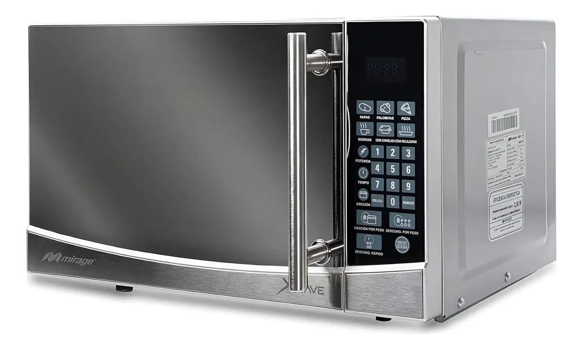 Horno de microondas Mirage Mwd020e Color Plata 0.7 Ft3 Espejo