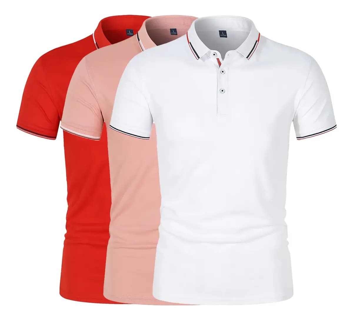 3 Piezas Playeras Caballero Camisa Casual Manga Corta Moda