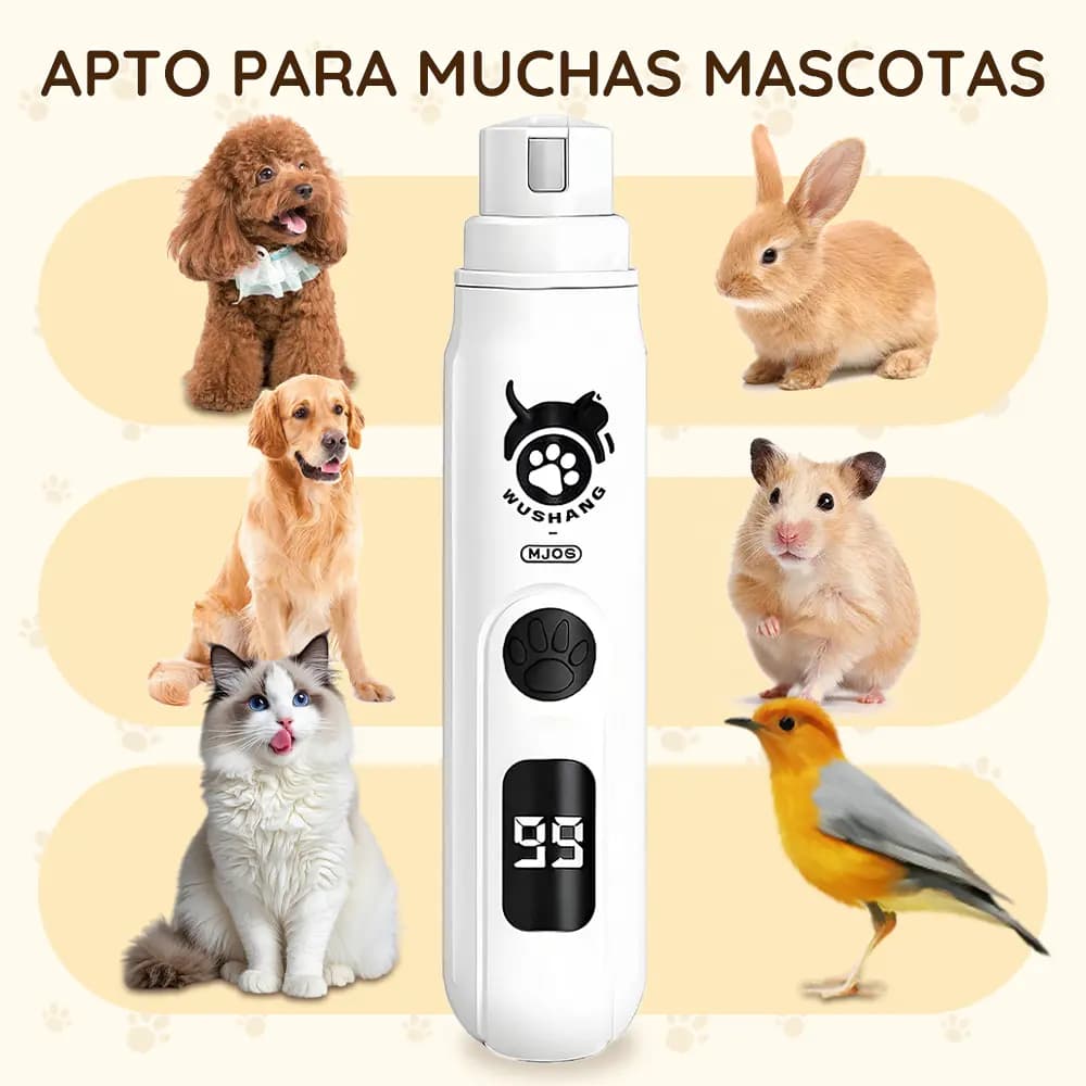 Lima Eléctrica GIEVULEO para Uñas de Perro, con USB y 3 Velocidades
