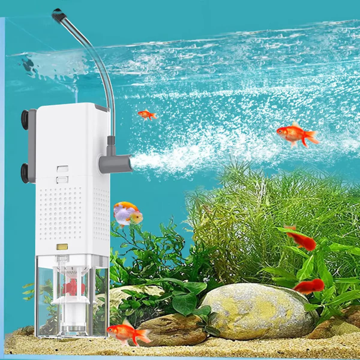 Filtro Para Pecera Acuario Interno Multifunción 1000l/h 15w Adecuado Para Acuarios De 30-50 Litros