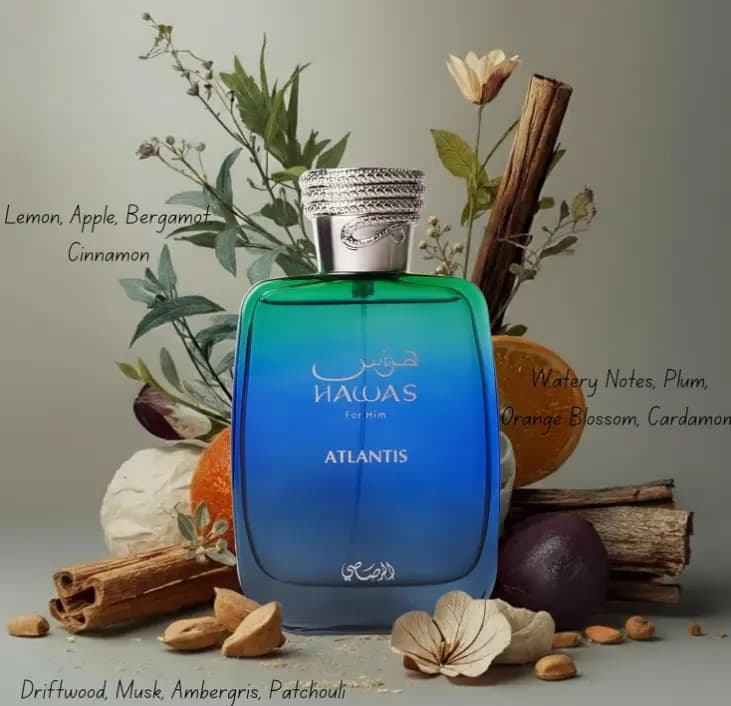 Rasasi Hawas Atlantis Eau de Parfum Hombre 100 ml Acuático Amaderado