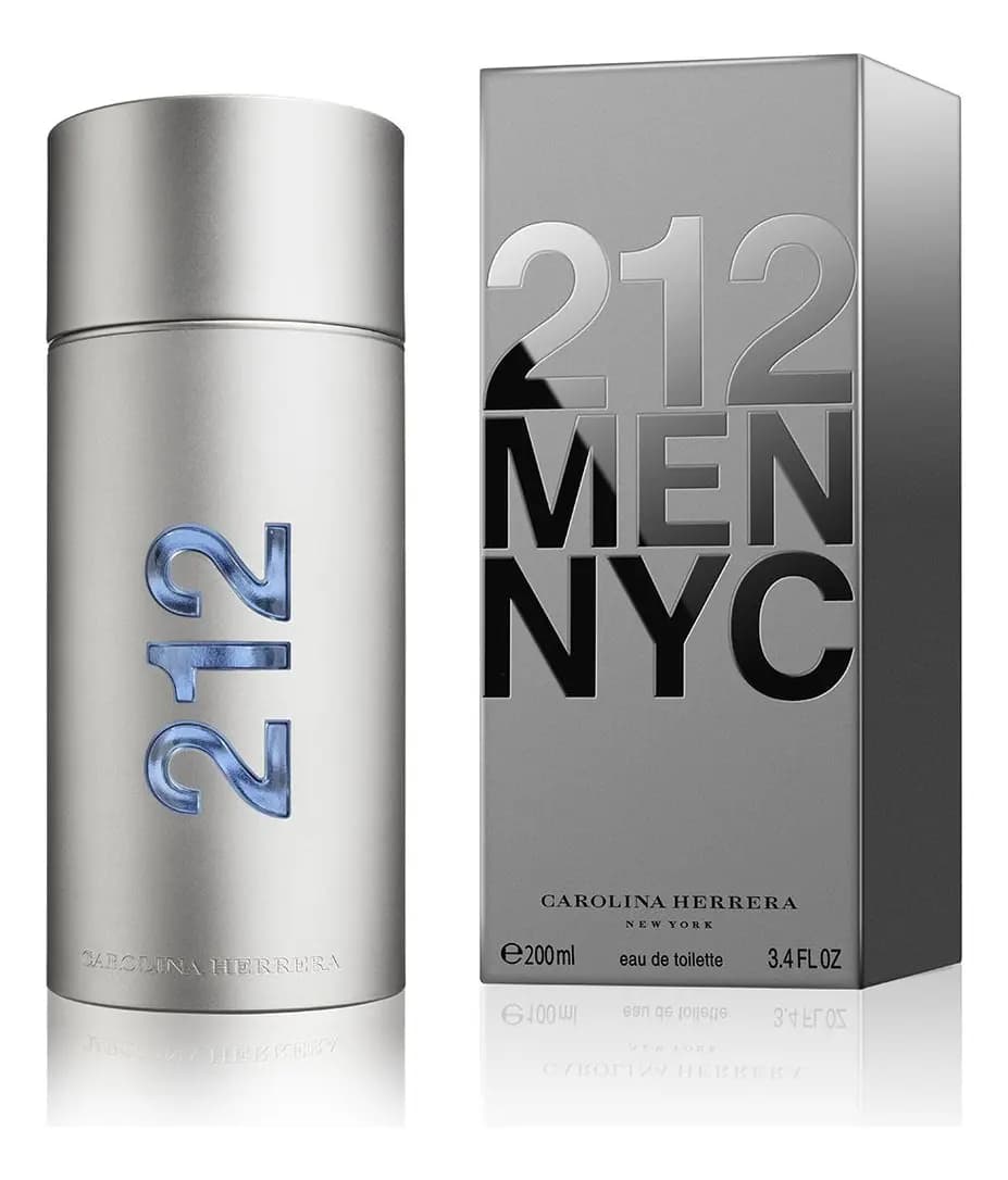 Carolina Herrera 212 Men NYC EDT 200 ml Perfume para Hombre Aromático
