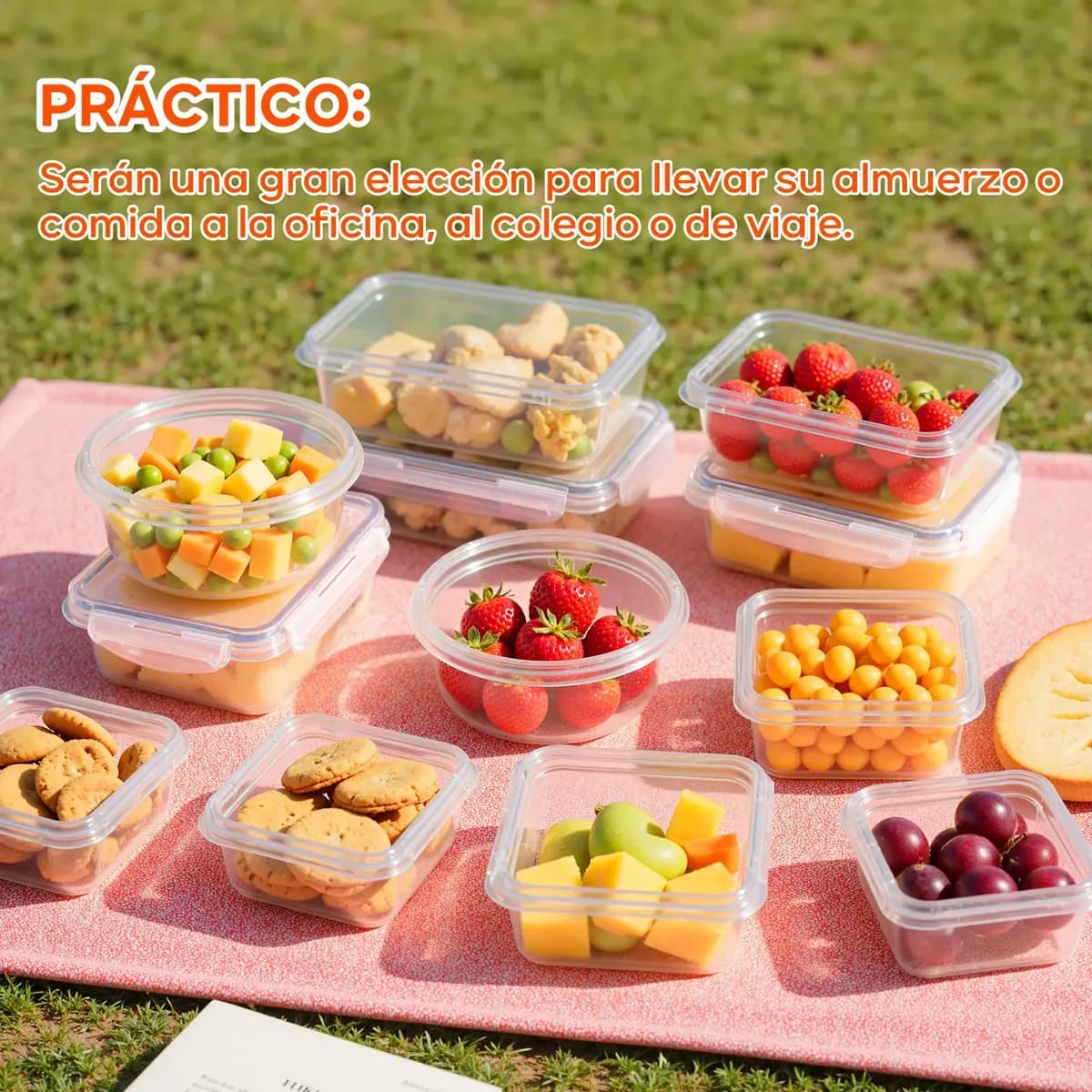 Contenedor Hermetico Comida,recipientes Almacenamiento 12pz