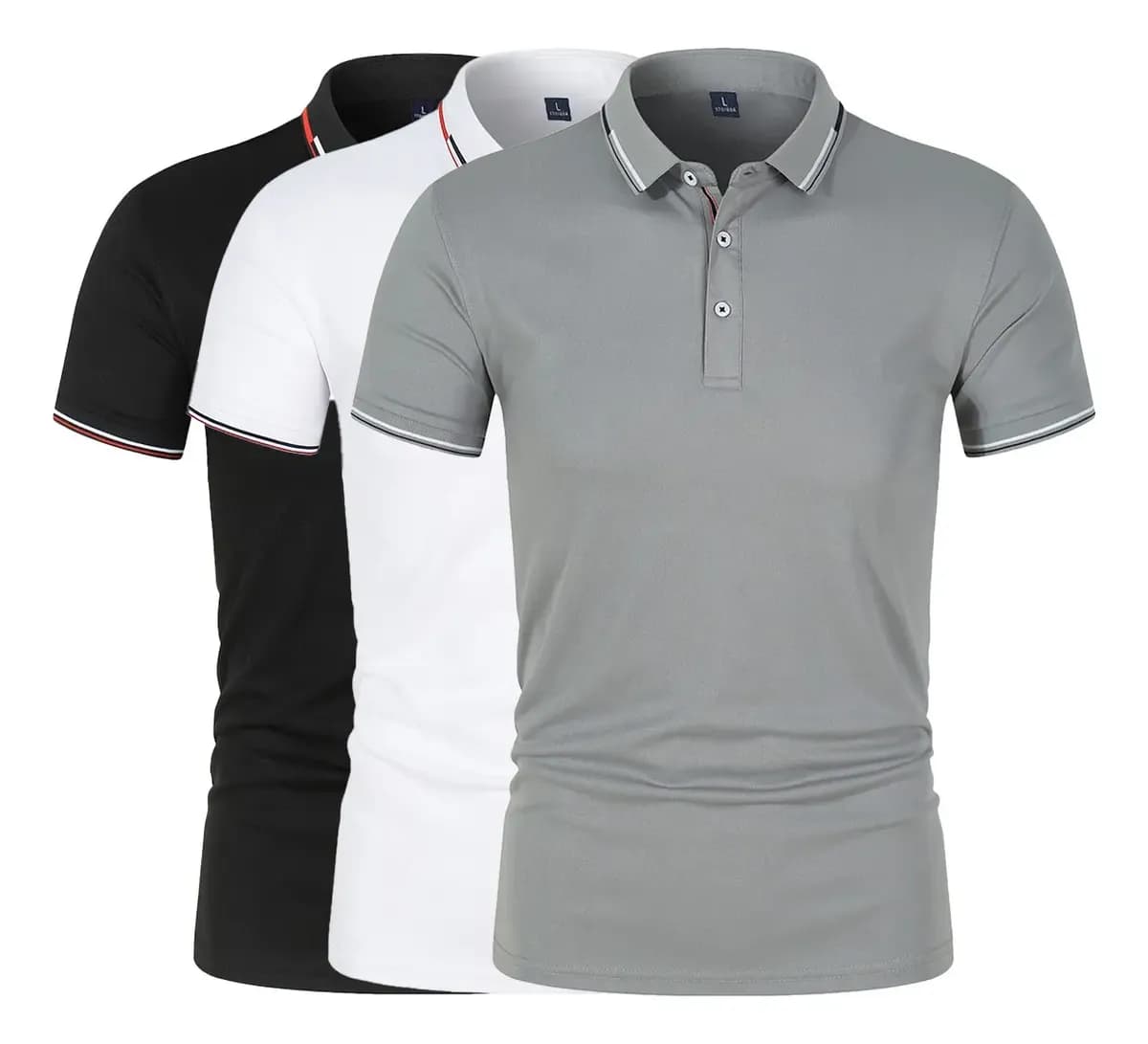 3 Piezas Playeras Caballero Camisa Casual Manga Corta Moda