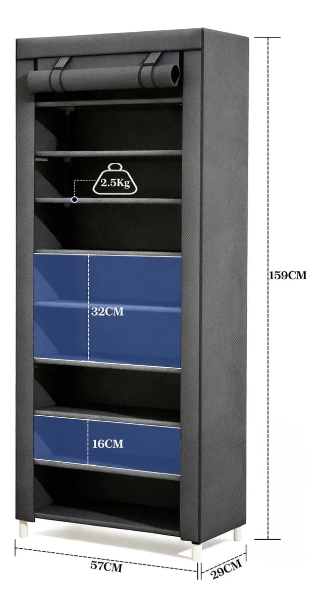 Zapatera Organizador Mueblick Closet Zapato 9 Pisos 27 Pares