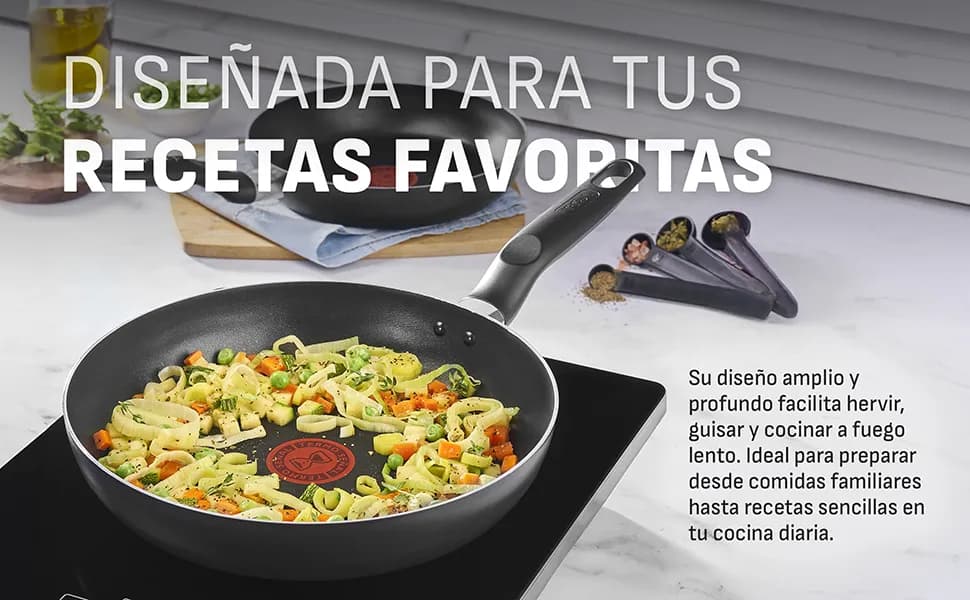 Batería de Cocina T-Fal Vital de 5 Piezas, Antiadherente 390900