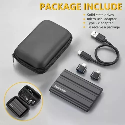 Disco Duro Externo SSD 2TB VRCOW USB 3.1 Tipo-C Resistente
