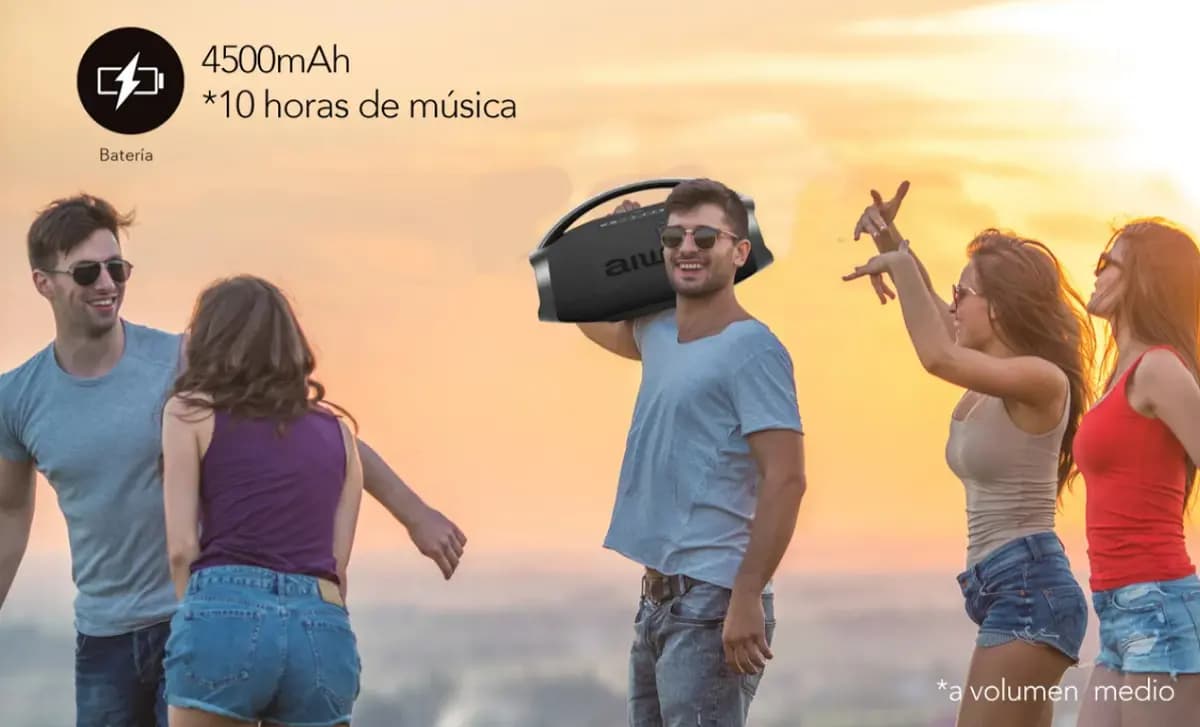 Bocina Portátil Bluetooth Aiwa Boombox AW-H51BT 130W IPX6 TWS