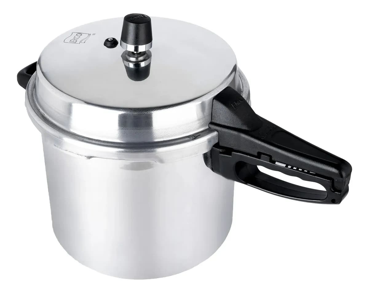 Olla Express Ekco Classic de Aluminio 8 Litros con 6 Sistemas de Seguridad - Plateado