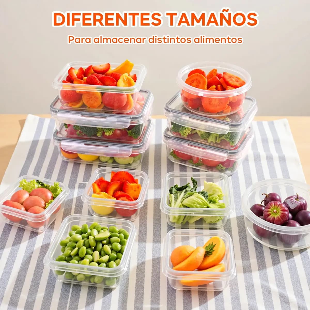 Contenedor Hermetico Comida,recipientes Almacenamiento 12pz