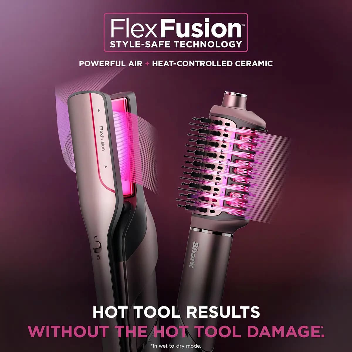 Secadora Shark FlexFusion 4 en 1 HD641S Rizadora Plancha Tecnología Iónica