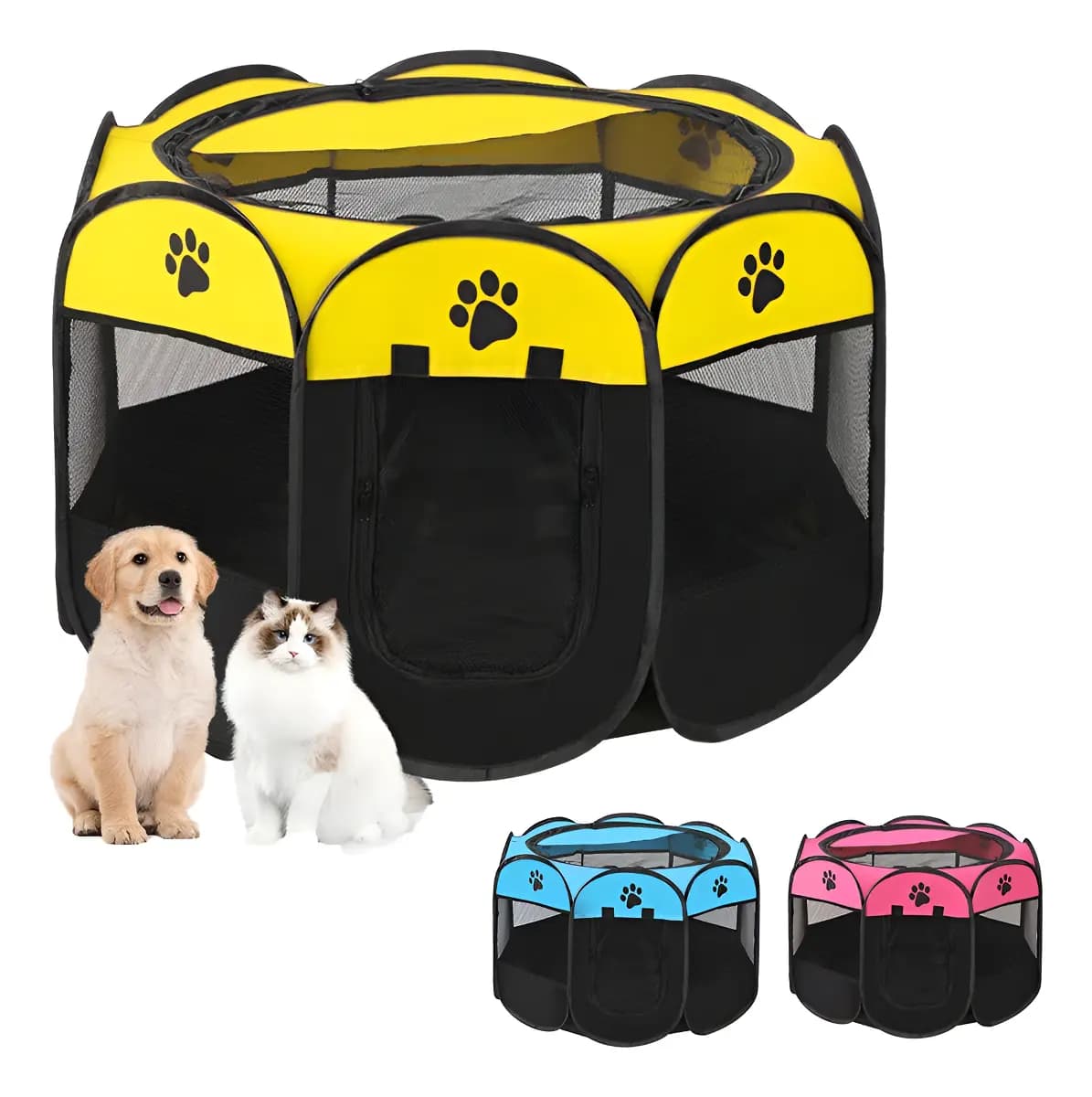 Corral Jaulas Para Perros Gato Conejos Plegable Mascota Casa