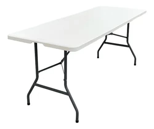 Mesa Plegable De Plástico Styrka MPTP01 Tipo Portafolio 1.80m Color Blanco