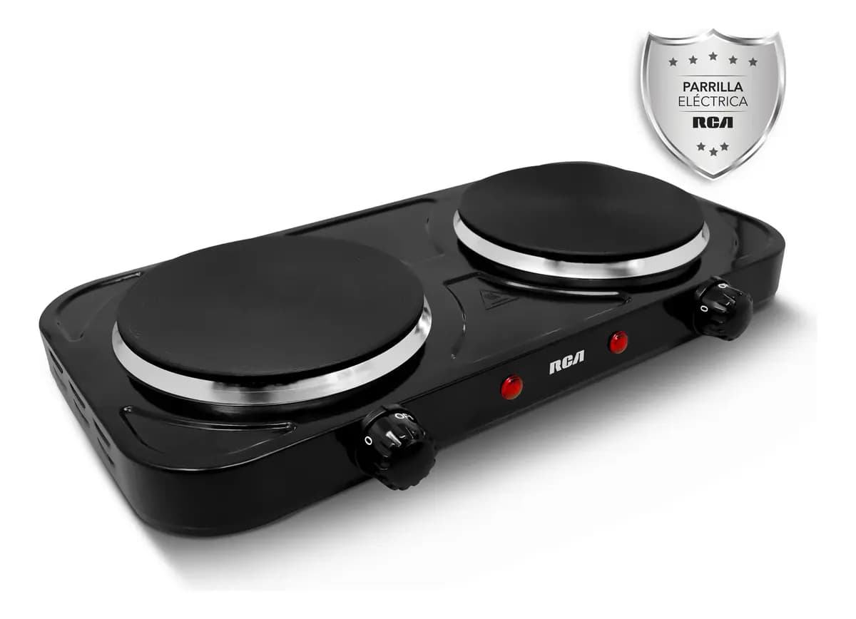 Parrilla Eléctrica Rca Rc2000n Negro 2 hornallas