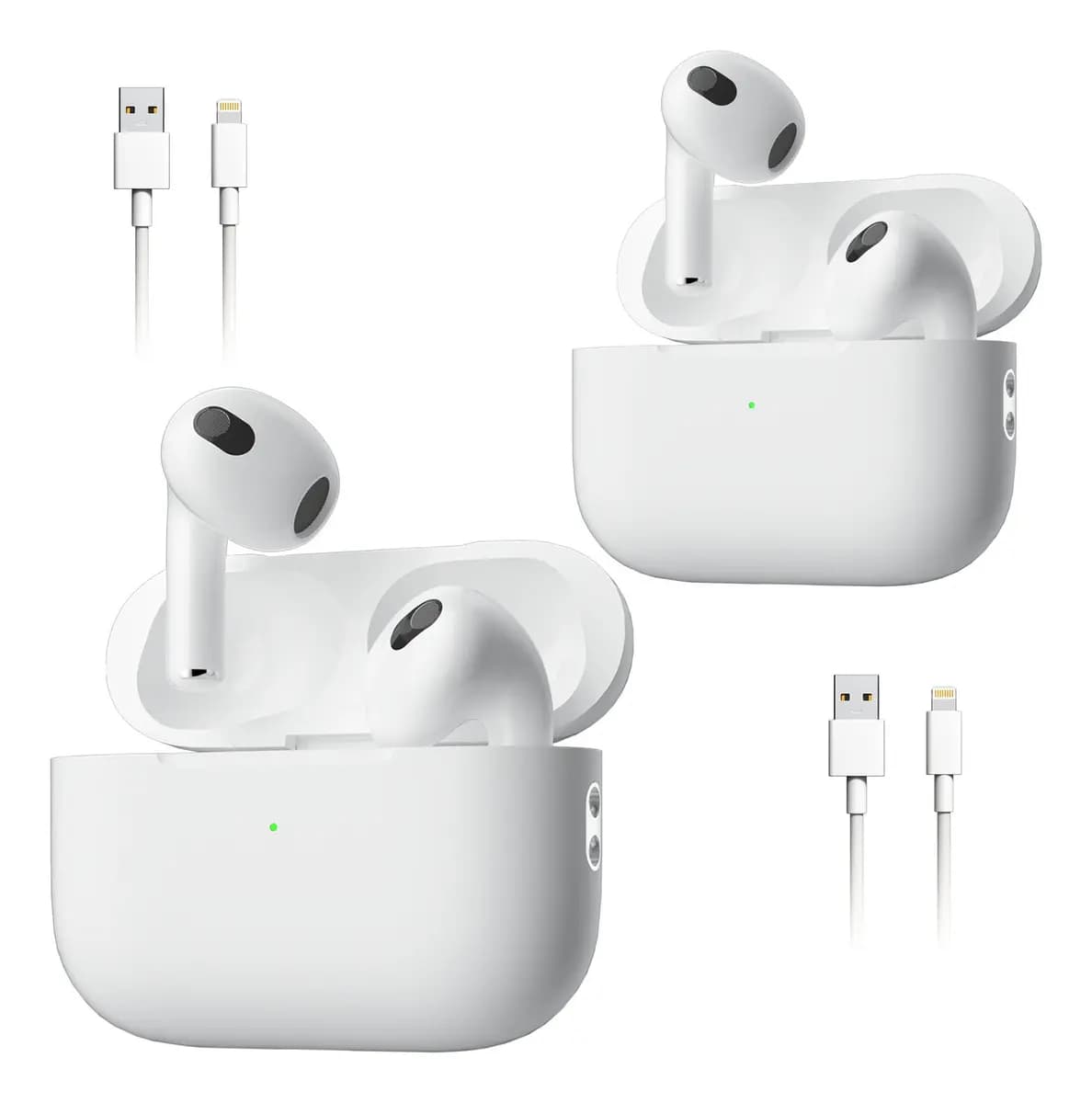 2 Pares Audífonos Semi-in-ear Bluetooth, Conexión Automática al Celulares, Tablets y Laptops, Resistente al Agua y Polvo IP55, Ergonomía, Es