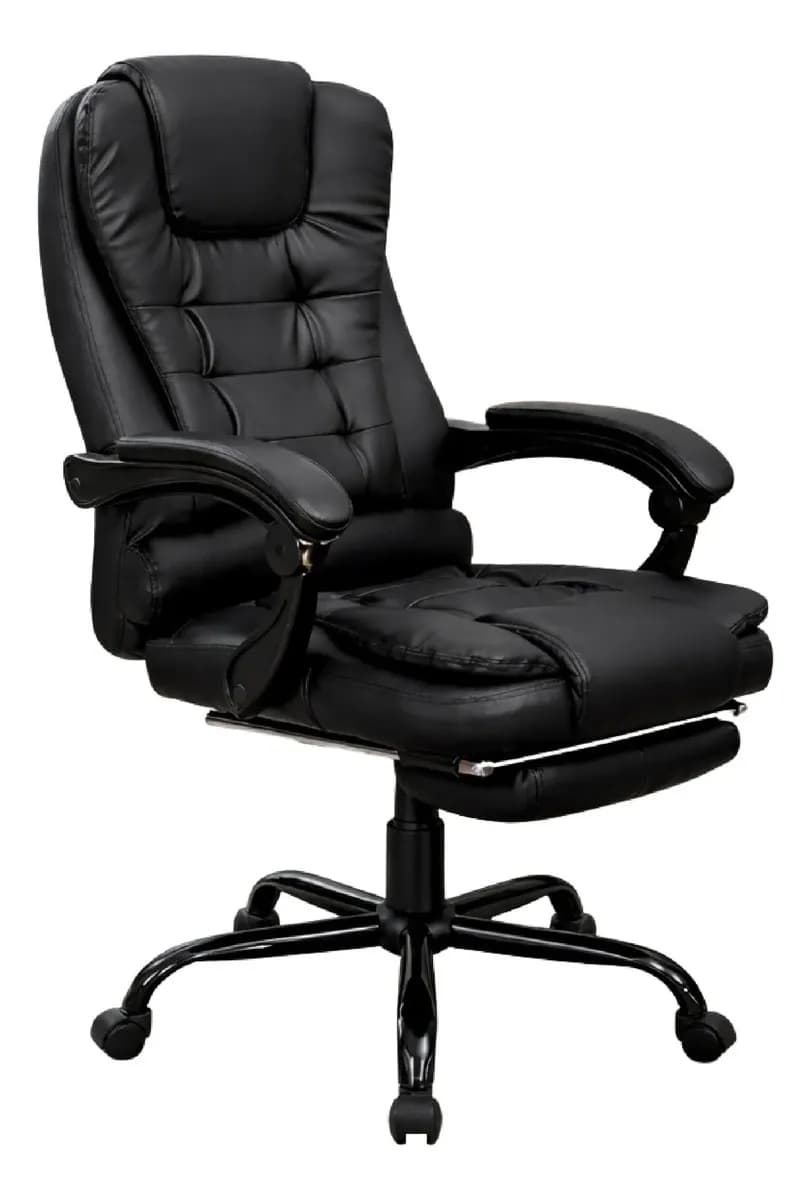 Silla Ejecutiva Resee Presidencial Negro Ergonómica Reclinable