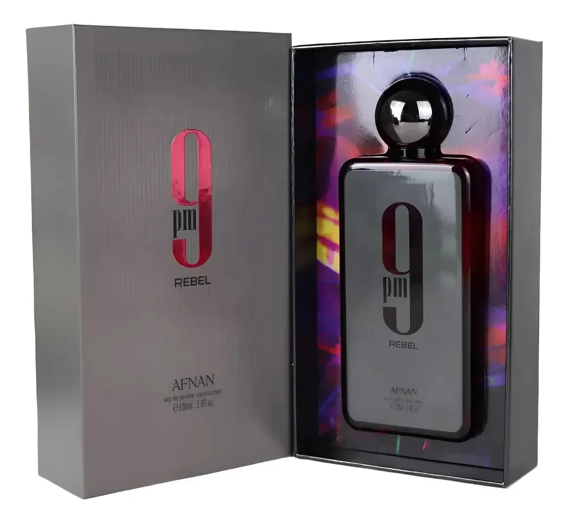 Afnan 9PM Rebel EDP 100 ml Perfume Unisex Frutal Amaderado
