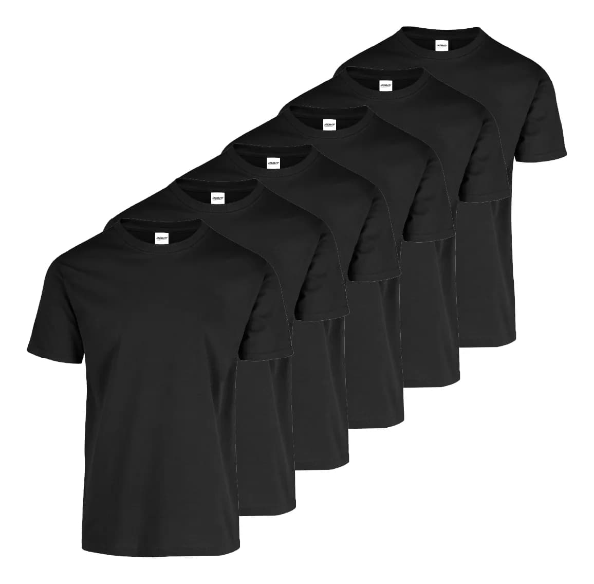 Pack X6 Pzs Playera Caballero Hombre Cuello Redondo Algodon